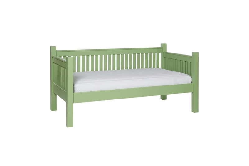 Daybed Sage Green Painted Wood Mission Style Slatted Frame