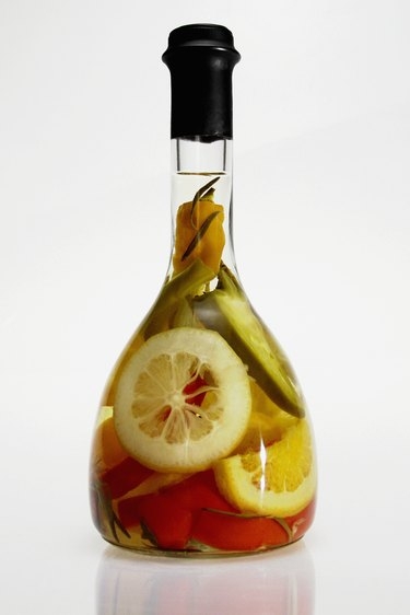 Decorative Bottle Layered Fruit Preserves Teardrop Preserved Citrus Decor