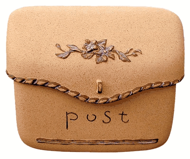 Decorative Mailbox Terracotta Texture Braided Edging Rustic Satchel