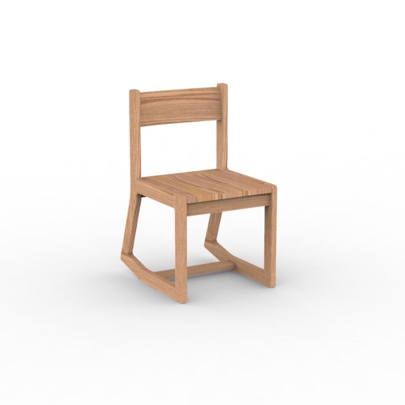 Desk Chair Honey Oak Wood Two-Position Ergonomic Base