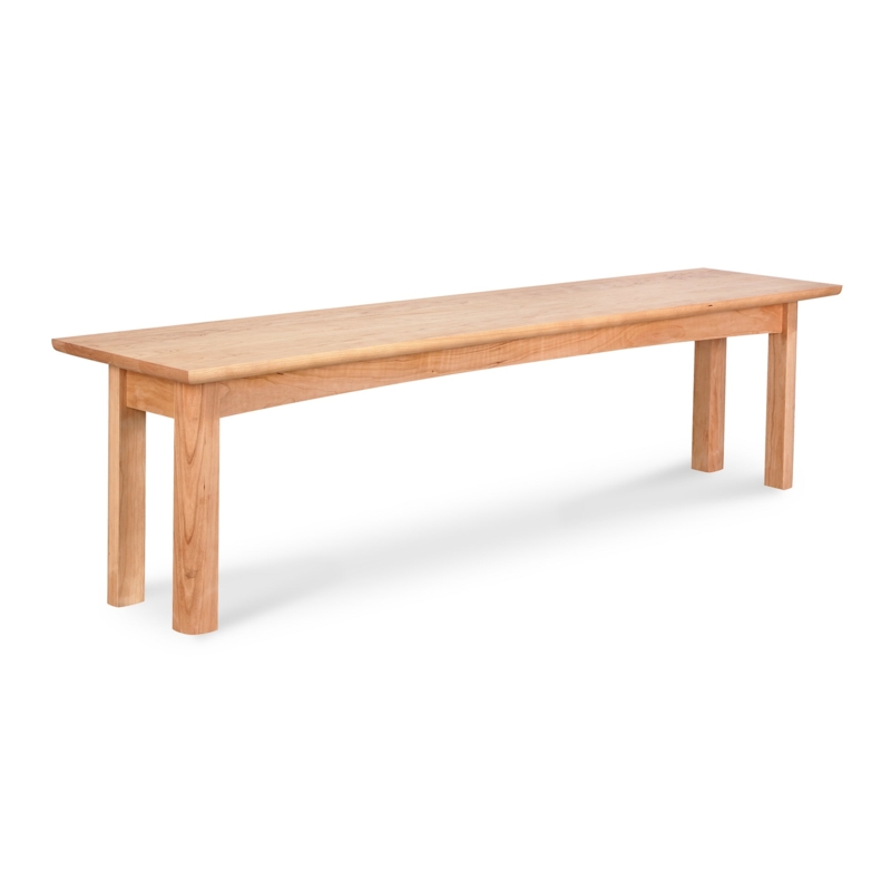 Dining Bench Shaker Style Natural Maple Wood with Tapered Legs