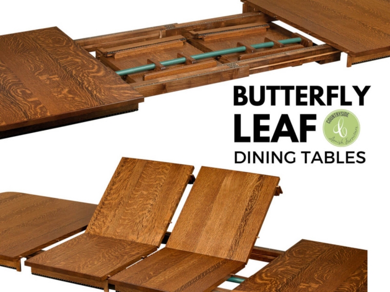 Dining Table Craftsman Style Honey Brown Wood Teal Internal Accent Rod