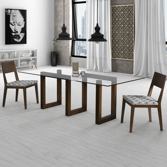 Glass Top Dining Tables With Wood Base