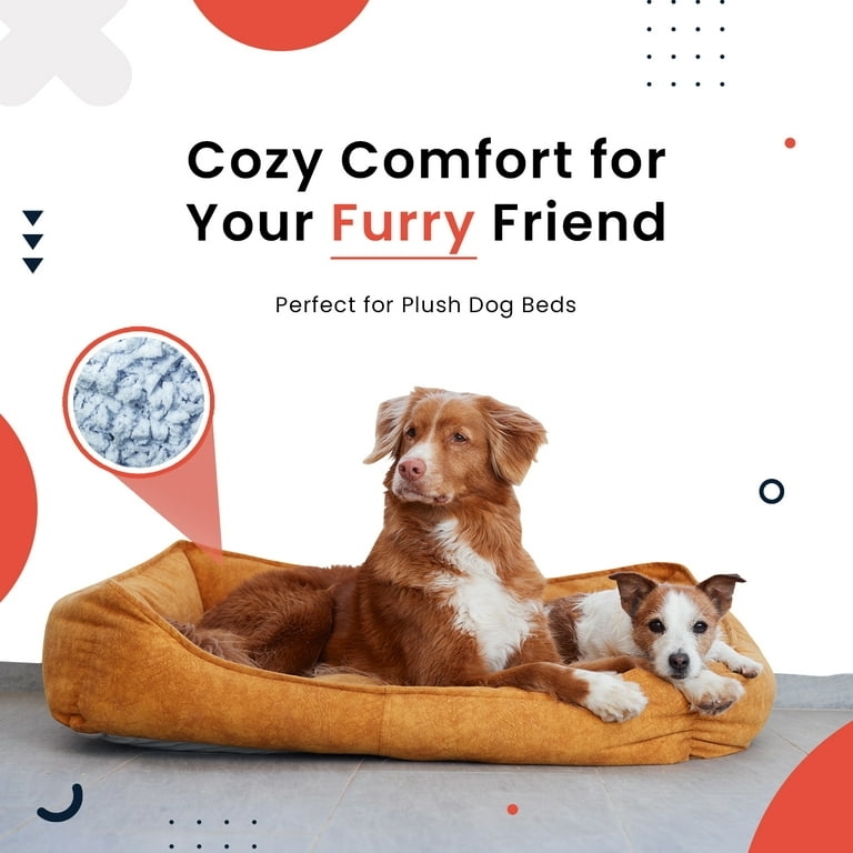Dog Bed, Mustard Yellow Bolster, Shredded Memory Foam Fill