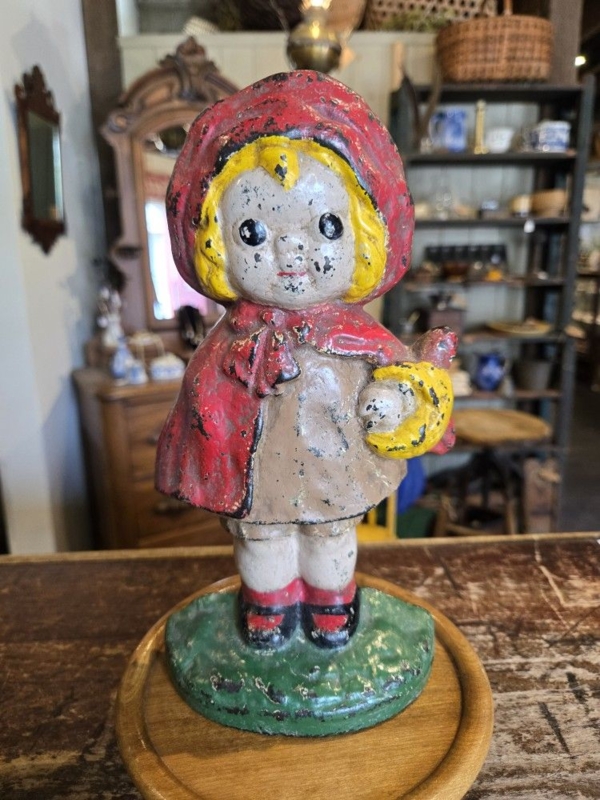Door Stop Figural Character Storybook Theme Distressed Paint
