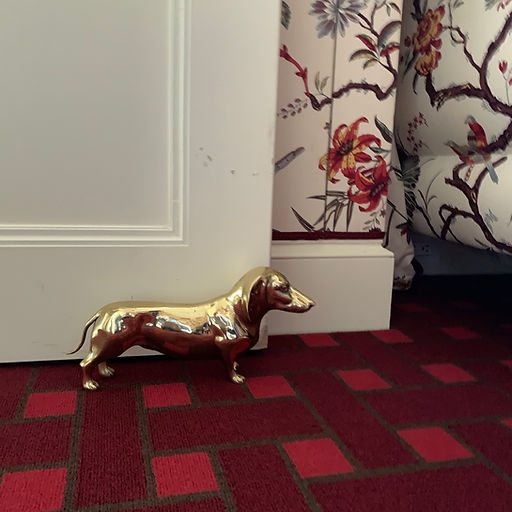 Door Stop in Polished Brass with Gold Tone Finish
