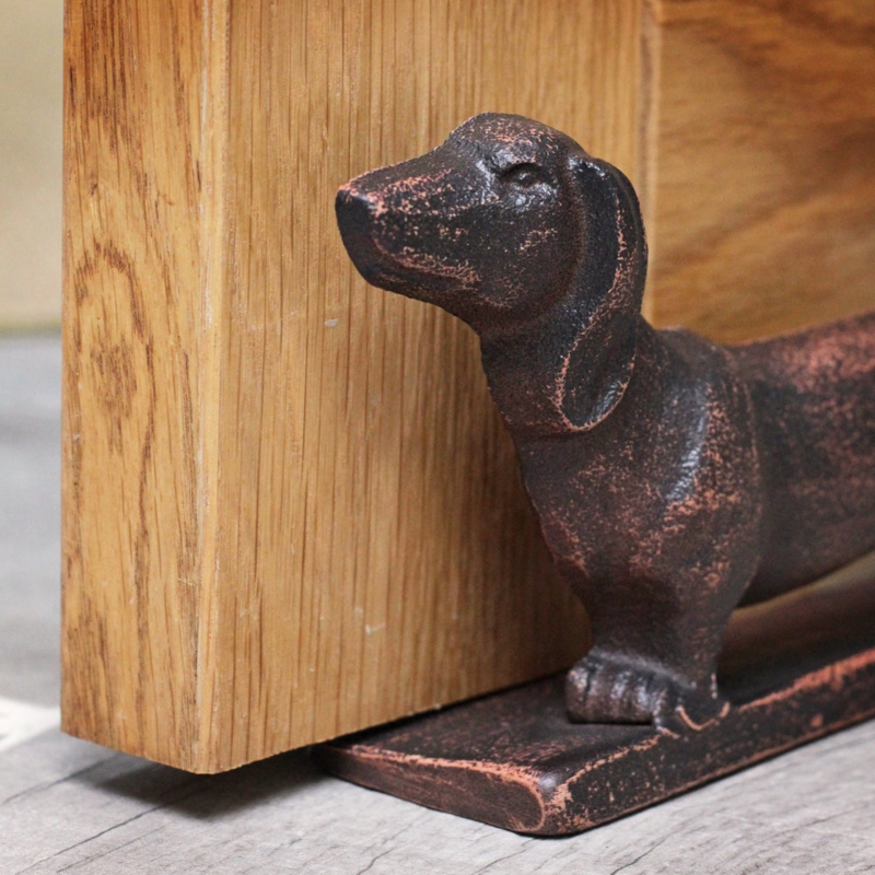 Door Stop Wedge in Distressed Bronze with Copper Tones