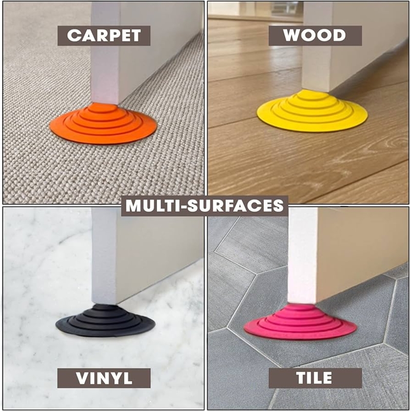 Door Stopper Tiered Concentric Design Low Profile Bold Colors