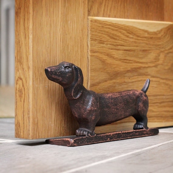 Door Wedge in Textured Cast Iron with Bronze Finish