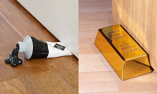 Doorstop Gold Bullion Replica Paint Tube Shape Engraved Eclectic