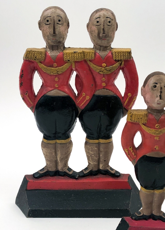 Doorstop Twin Figures Scarlet Red Jackets Gold Epaulettes