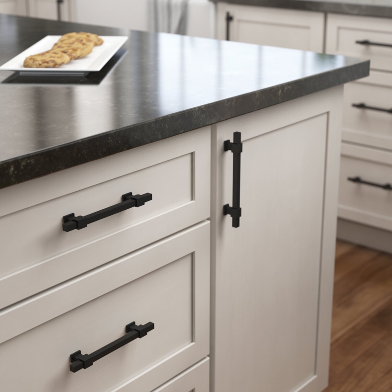 Drawer Pull Modern Farmhouse Square Profile Stepped Base