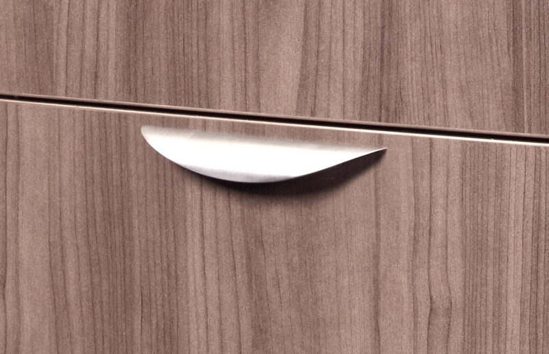Drawer Pull Satin Nickel Crescent Handle Modern