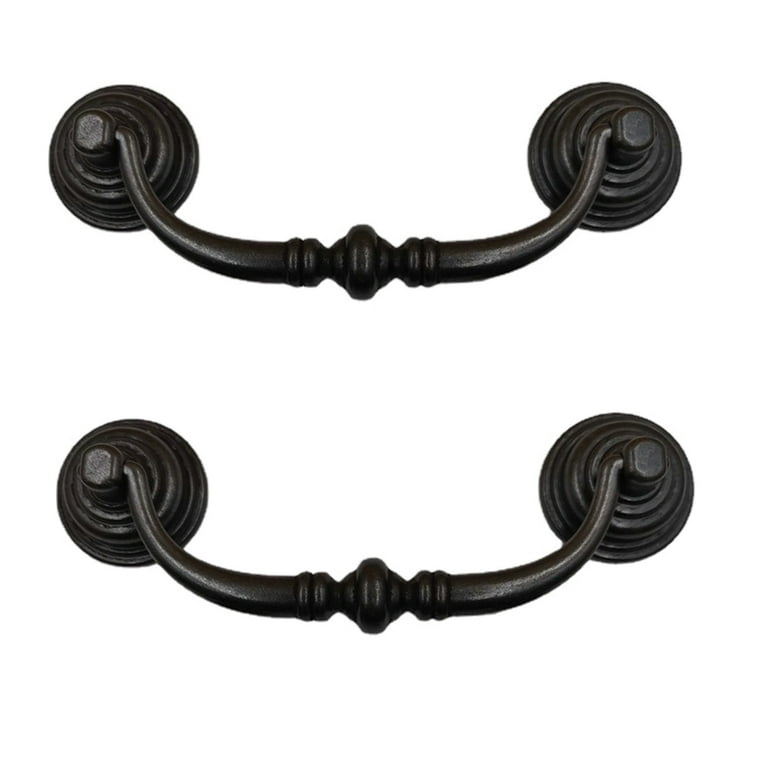 Drawer Pulls Bail Handle Matte Black Central Spindle