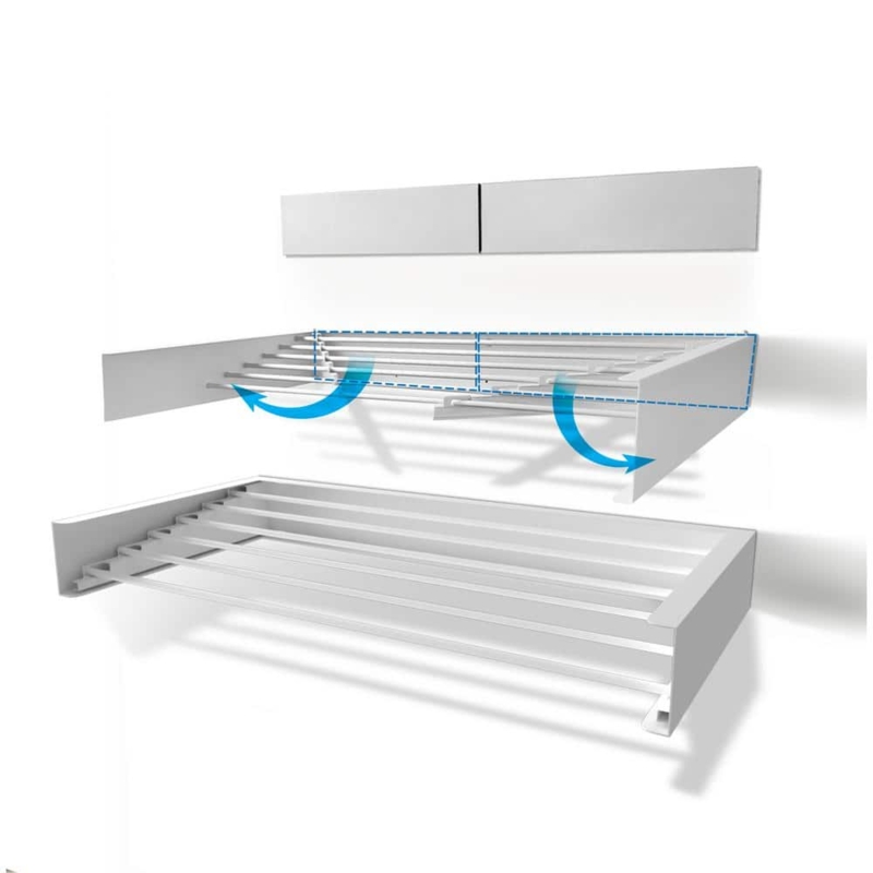 Drying Rack: Modern Minimalist Wall Mount Retractable Design.
