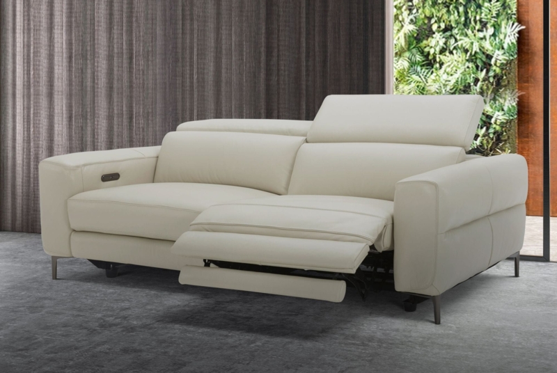 Dual Electric Recliner Sofa with Power Headrests