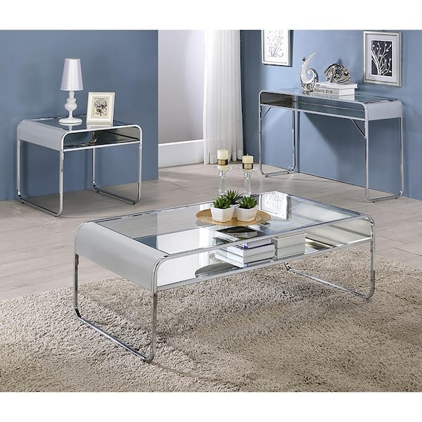 Glass Chrome Coffee Table