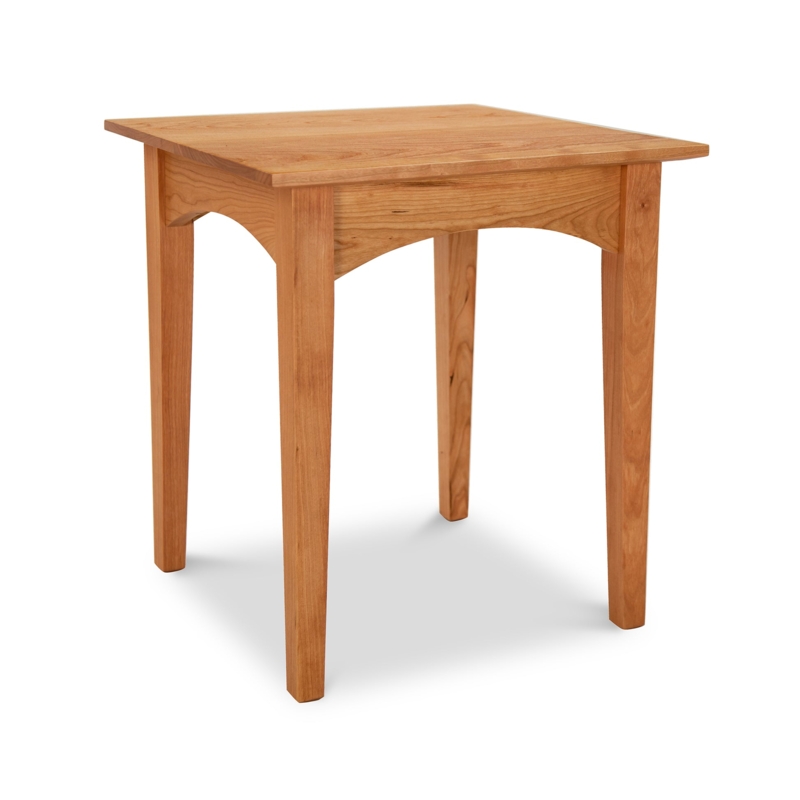 End Table Square Top Shaker Style, Tapered Legs Warm Wood