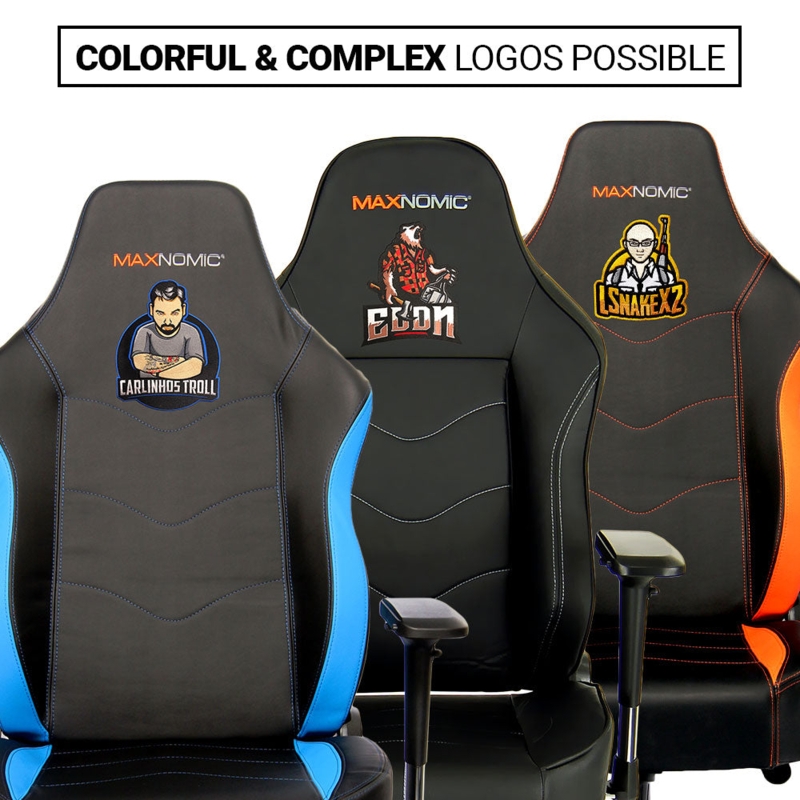 Ergonomic Gaming Chair featuring Wavy Horizontal Stitching and Custom Logo