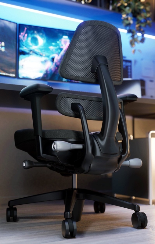 Ergonomic Office Chair with Split Mesh Back and Tactile Adjustment Levers