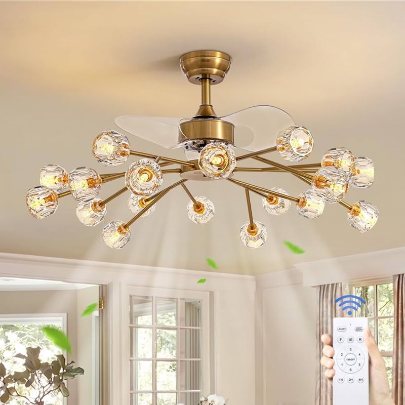 Crystal Ceiling Fan Light Kit