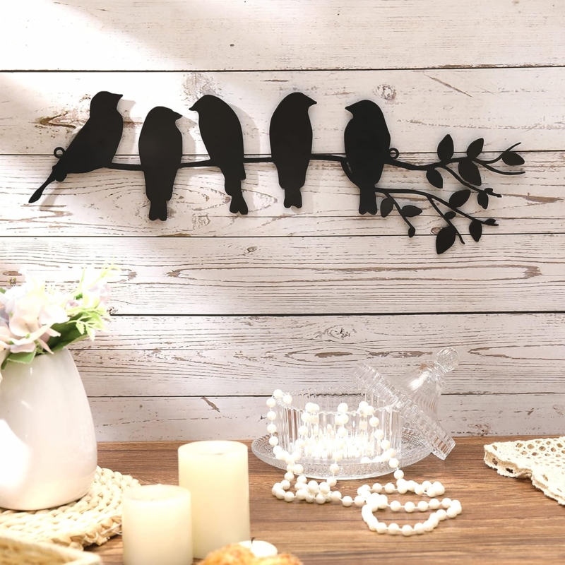 Ferraycle Metal Bird Wall Art - Birds on Branch with Jamaica | Ubuy