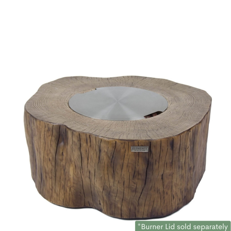 Fire Table Tree Stump Shape Bark Texture Growth Ring Pattern
