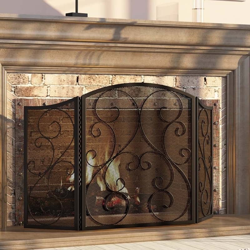 Decorative Fireplace Screens Wrought Iron