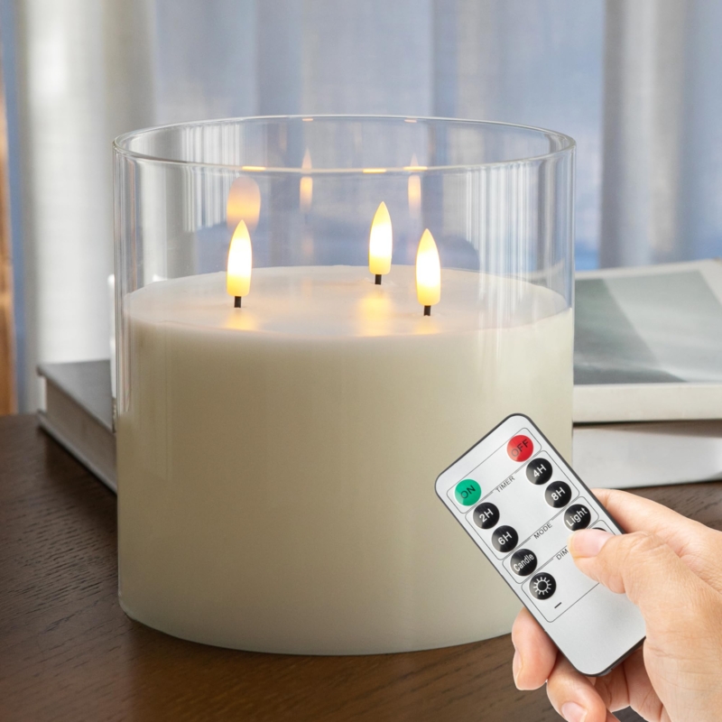 Large Flameless Candles