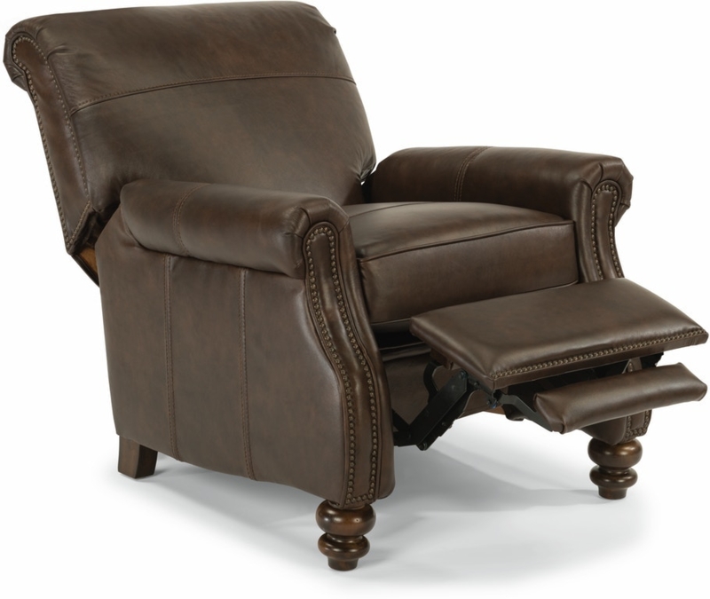Flexsteel Bay Bridge Leather High-leg Recliner With Nailhead Trim B3791-503  - Portland, OR | Key