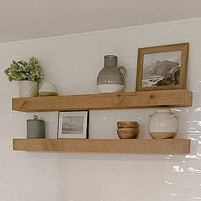 Floating Shelves Deep 8 Inch Chunky Wood Profile Modern