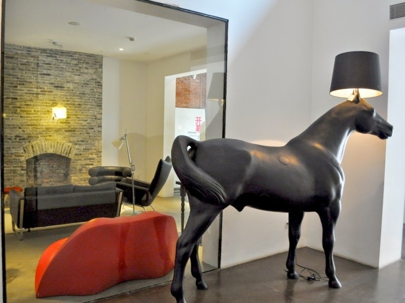 Floor Lamp Statement Piece: Life Size Horse with Realistic Proportions