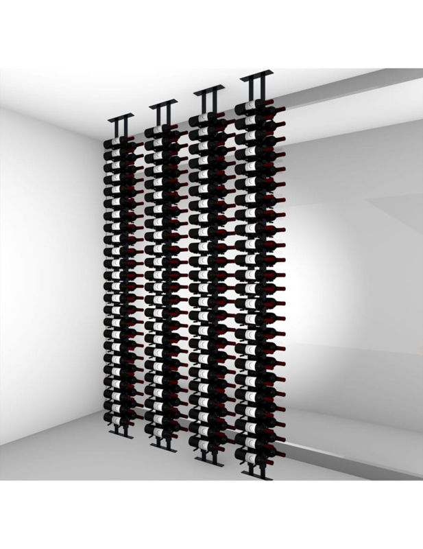 Floor To Ceiling Wine Cabinet Rack | 2 Sided Wine Display Rack