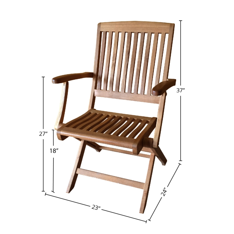 Folding Arm Chair Traditional Outdoor Comfort Seat X-Frame