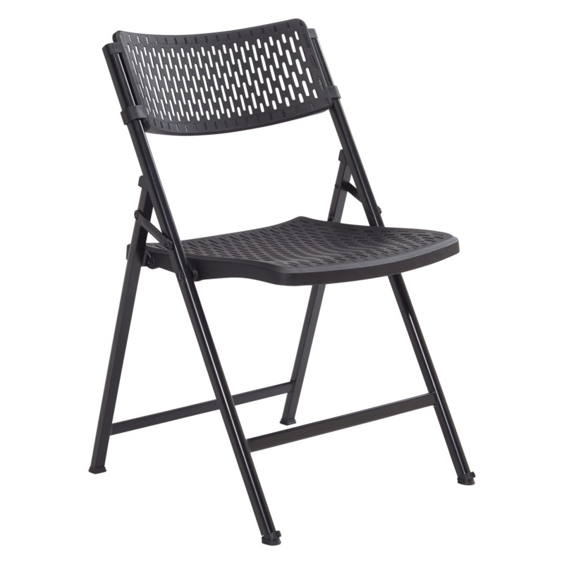 Folding Chair 1000lb Capacity, Perforated Design, Double Braced Frame