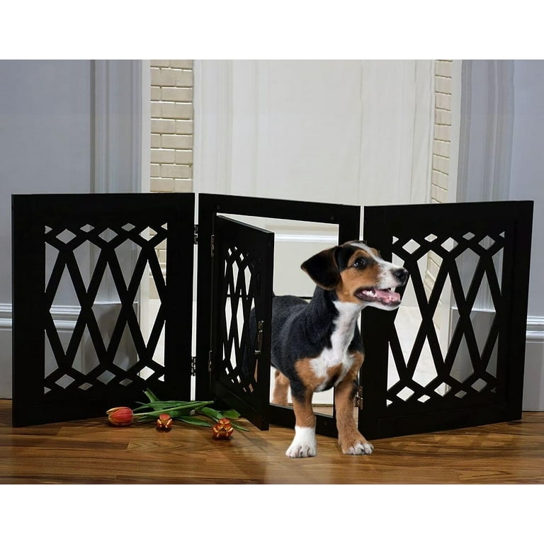 Freestanding Dog Gate Diamond Lattice Walkthrough Door Folding (70/75)