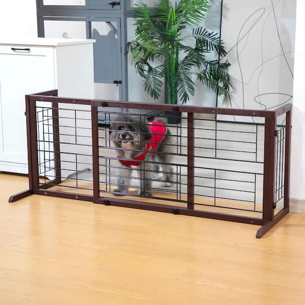 Freestanding Pet Gate Expandable Geometric Wire Mesh Sliding (70/75)