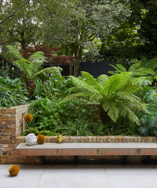 Garden Bench Wood Slats Retaining Wall Mount Floating Look Modern