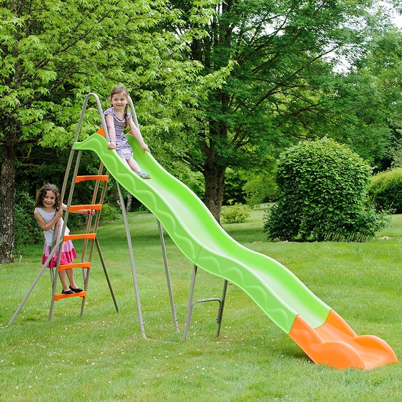 Garden Slide Extra Long Wavy Chute Multi Section Design Metal