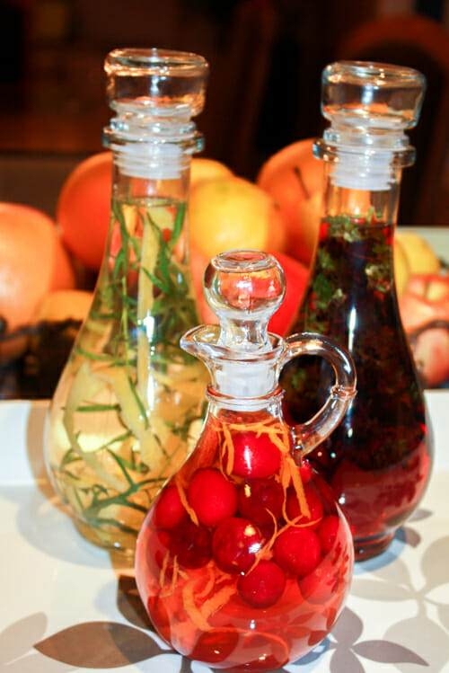 Glass Cruet Whole Berry Infusion, Botanical Textures Kitchen Apothecary