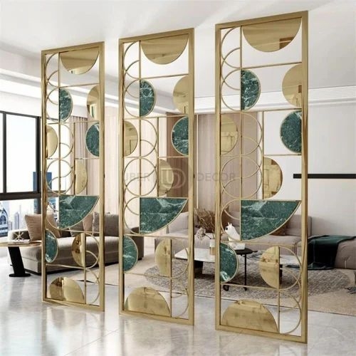 Gold Accent Metal Room Divider Screen Room Partition - Custom Metal  Partitions In Stainless Steel at  16500.00 | Room Partitions Screens | ID:  2855095819588