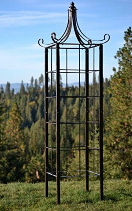 H Potter GAR578 Obelisk Trellis Large Tall Wrought Iron Garden Vertical Yard  Art | eBay