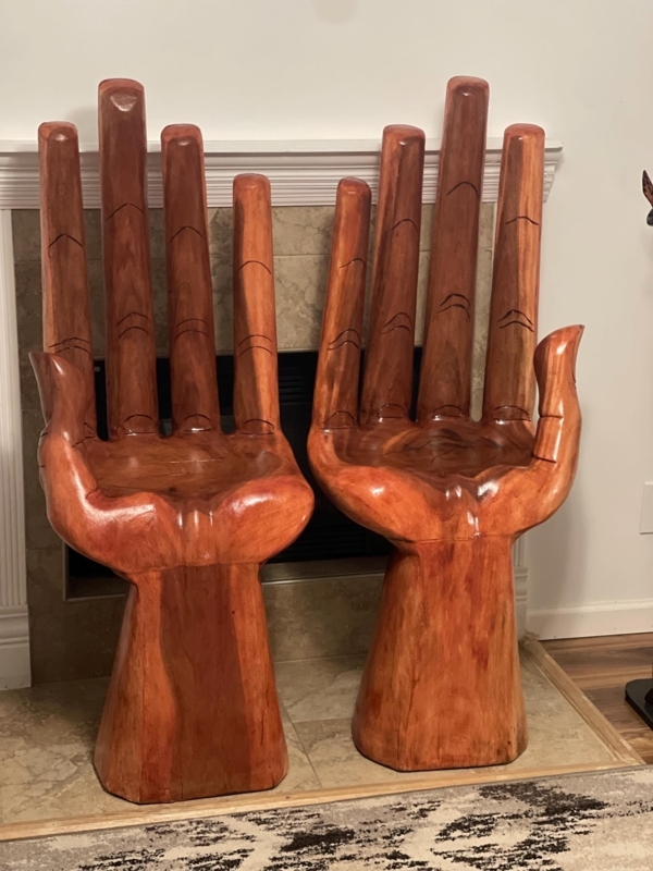 Hand Carved Wooden Hand Chair | Large Sculptural Accent Chair | Artisan  Statement Furniture | One of a Kind Wood Chair - Etsy