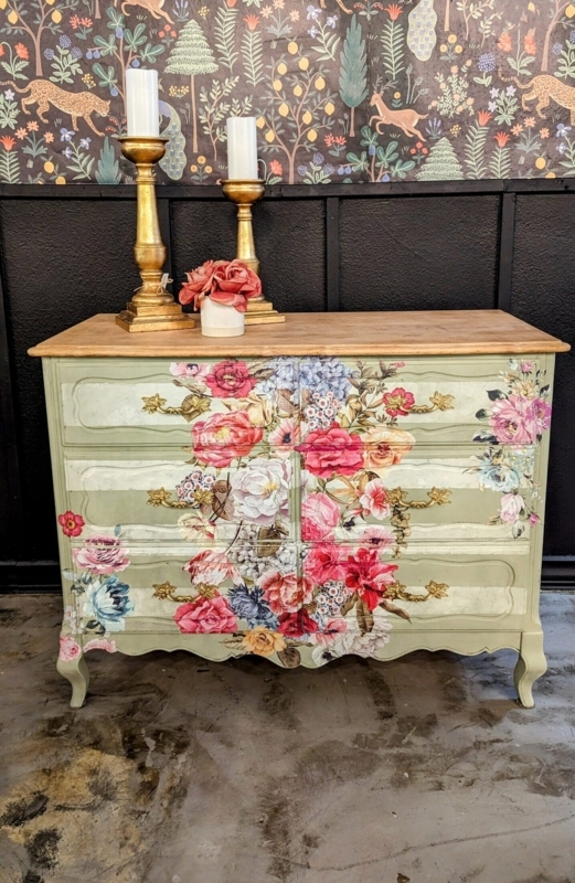 Hand Painted French Provincial Dresser - Knot Too Shabby Furnishings