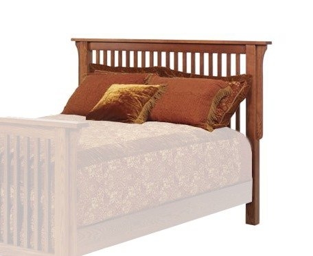Headboard Mission Style Mahogany Finish with Decorative Corbels