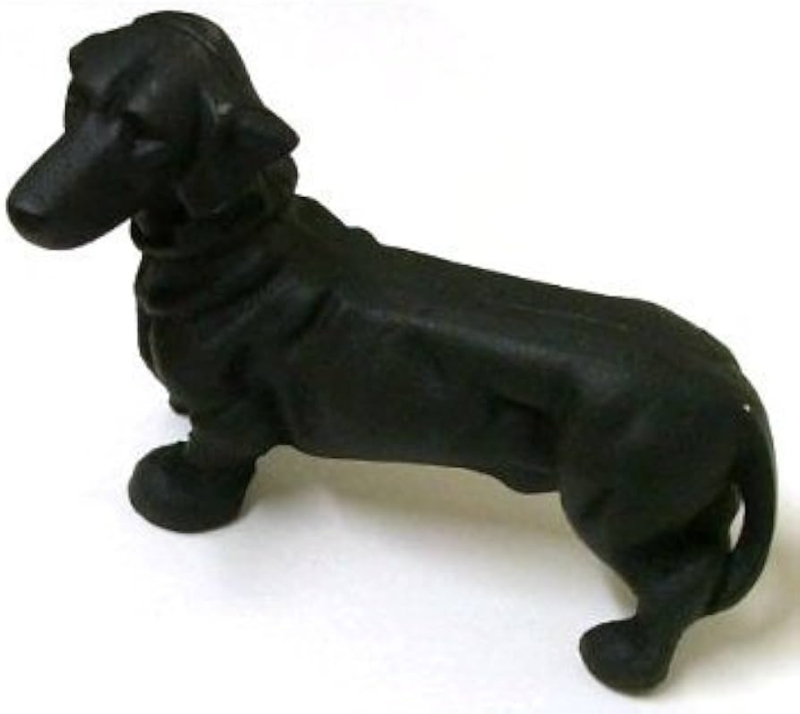 Heavy Cast Iron Doorstop in Textured Matte Black