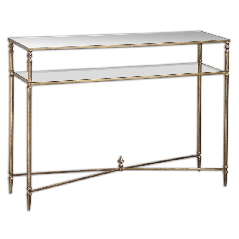 Henzler Mirrored Glass Console Table - Uttermost