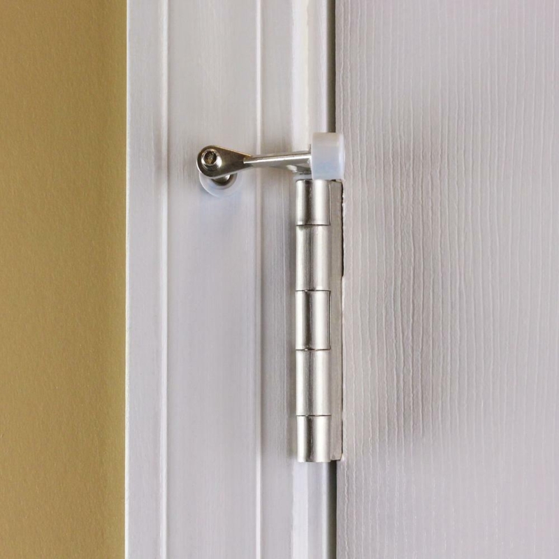 Hinge Pin Doorstop, Satin Nickel for Five Knuckle Hinge