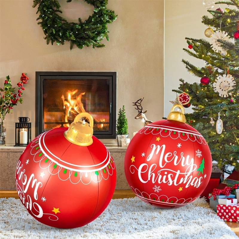 Holiday Ornament Red And White Palette Internal LED Indoor Decor