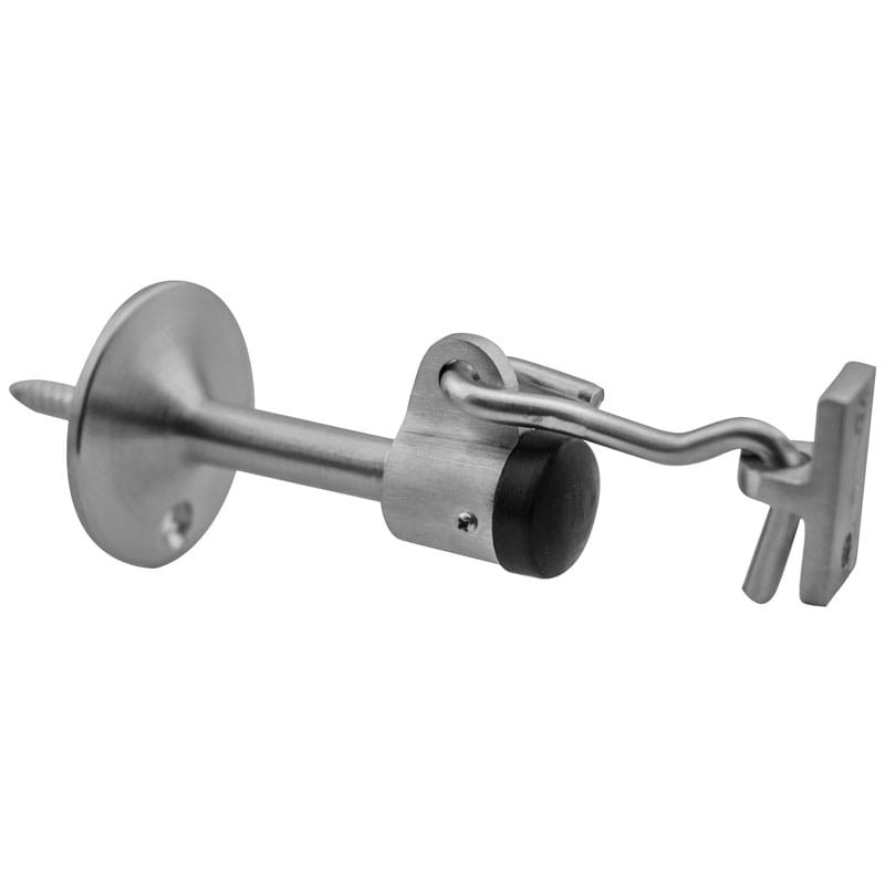 Industrial Door Stop with Keeper Hook and Door Latch